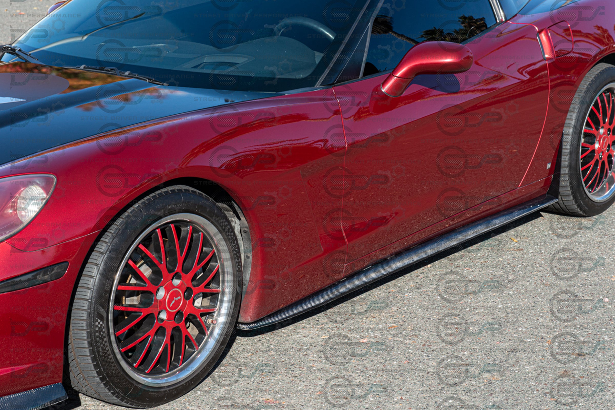 2005-2013 C6 Corvette - Base Model - ZR1 Conversion Side Skirts / Rocker Panels / Ground Effects with Mud Flaps